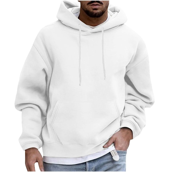 Men's Leisure Pullover with Pockets Winter Warm Long Sleeve Sweatshirt