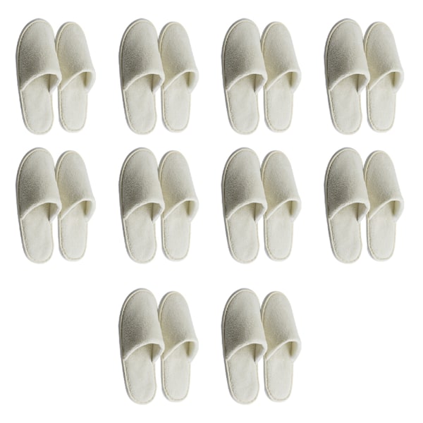 10 Pairs of Disposable Slippers Spa Slippers, Soft and Comfortable, Suitable for Men and Women. Leisure, Vacation