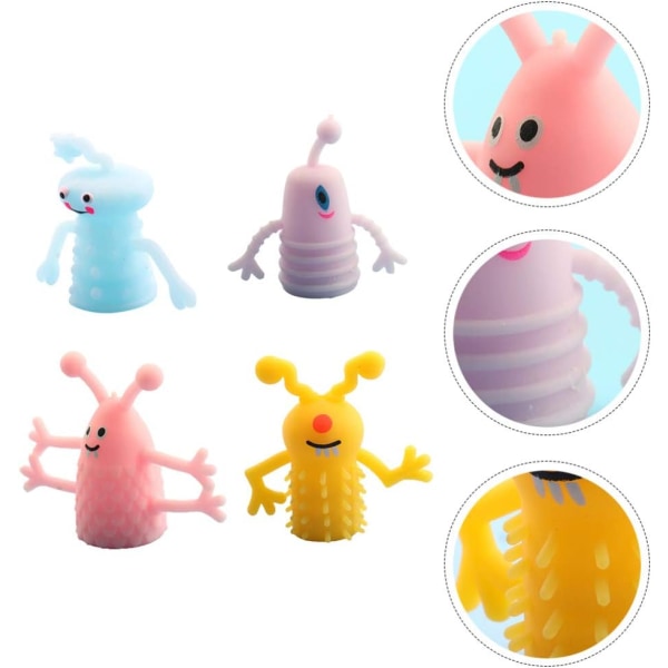 Monster Finger Puppets Gummi Finger Cool Glow in The Dark for