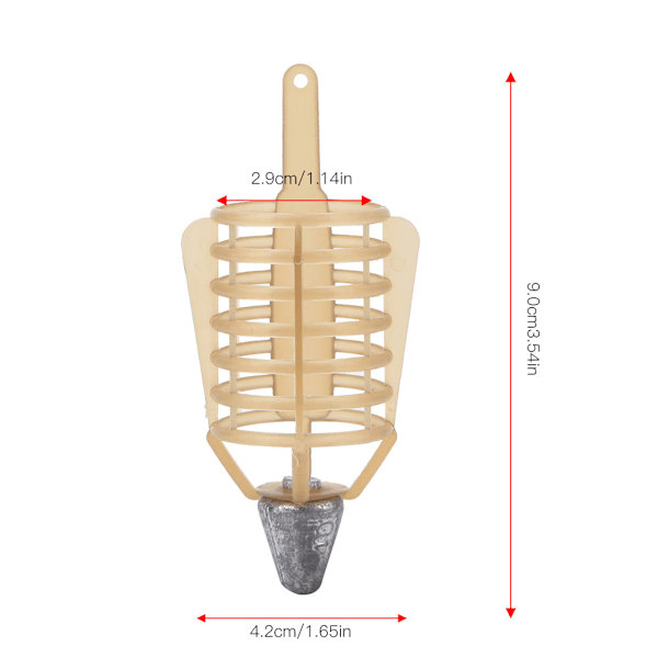 Fish Lure Cage Bait Cages Fishing Tackle Accessories for Carp / Coarse / Lake / River Fishing (40g 5 pcs)