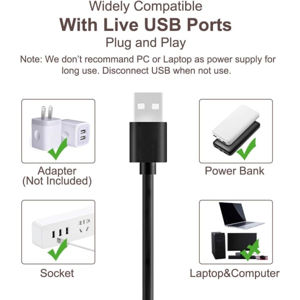 Clip on Ring Light til videokonferencebelysning, USB-laptop