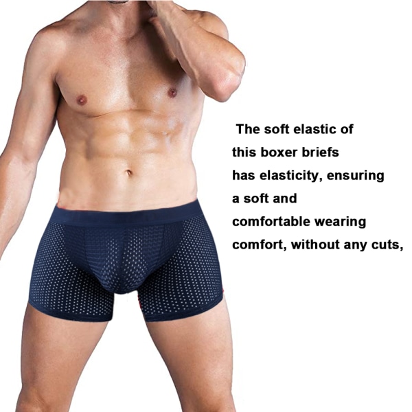 Mænd Mesh Undertøj Boxers Trunks Shorts Åndbart skridt Herre