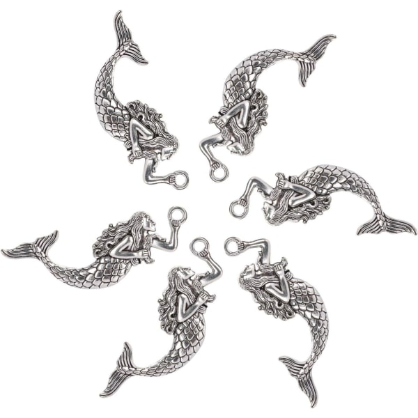 Mermaid dusjgardinkroker Ringer - Sølv gardinhengere,