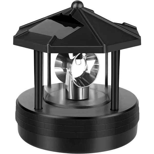 Soldriven fyr, LED Roterbar Lighthouse Garden Light