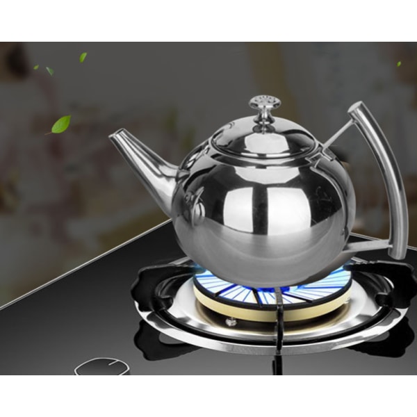 Tekanne med infuser Løse teblader 2 liter te i rustfritt stål P