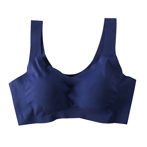 Comfort Revolution Seamless Wire-Free Bra for Women, Blue