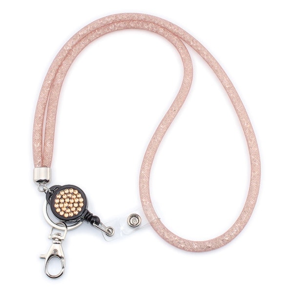 Elegant, Praktiskt, Korthållare, Nyckelband, Halsband, Rosaröd Rosaröd