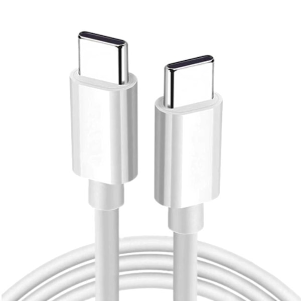 USB-C Laddkabel, Quick Charge, 3A, 60W, Type-C, vit