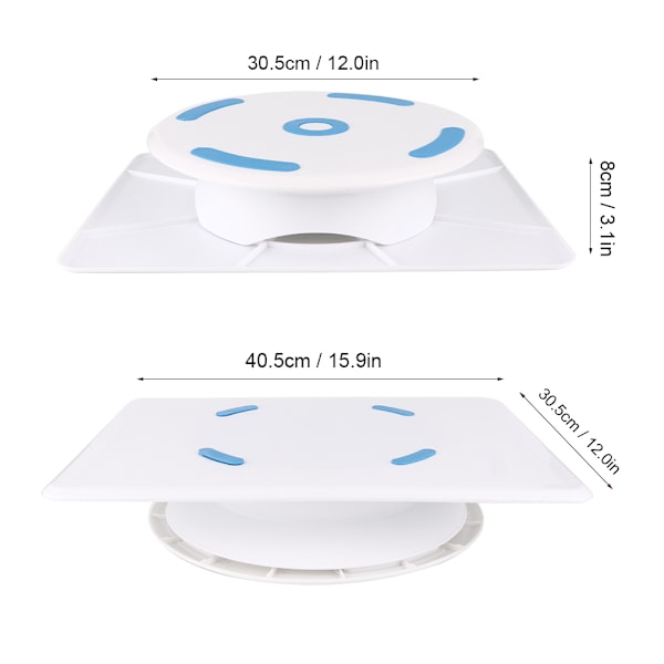 Rund Kakställ för Dekoration - Rotationsbas för DIY-Bakning i Köket