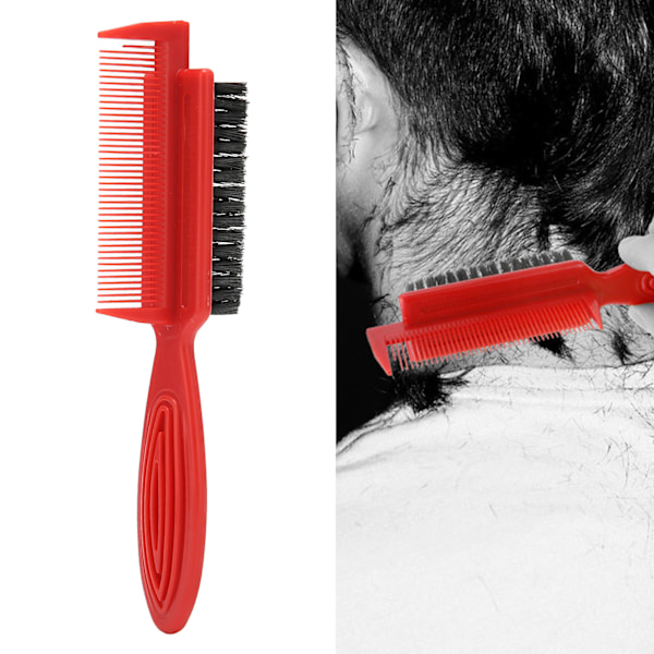 2 in 1 Haircut Comb Beard Travel Portable Broken Hair Brush Hairdressing Styling ToolRed