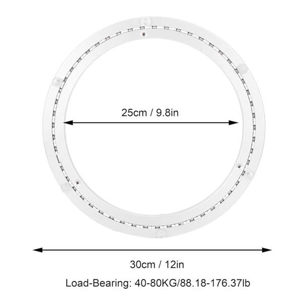 Tungt aluminiumlegerings roterande lager skivspelare rund slät tyst matbordsplatta 12 tum