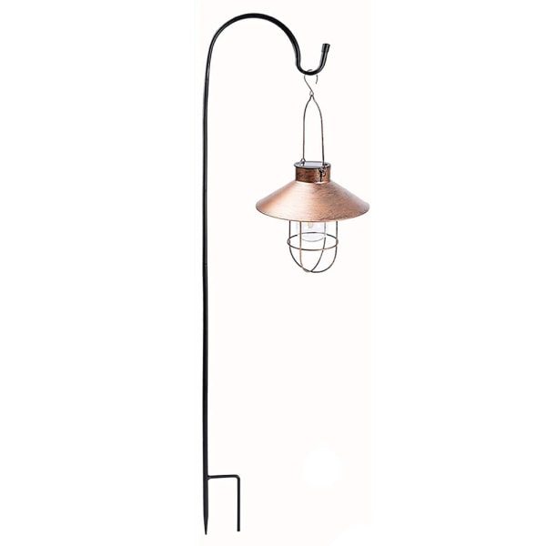 1 paket hängande solarlampor med krok Edison-lampa Small copper disc (shepherd's hook)