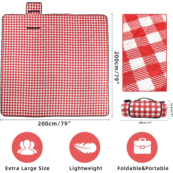 Utomhus picknickfiltar, 79''x79'' picknickfiltar vattentät