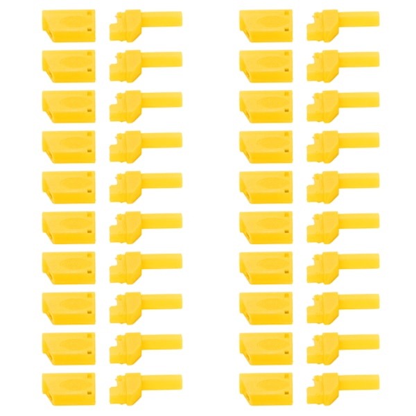 20 stk 22.160 4mm Isolerte Sikkerhets Bananpluggkontakt Hus for RC Kontakt Sokkel Gul