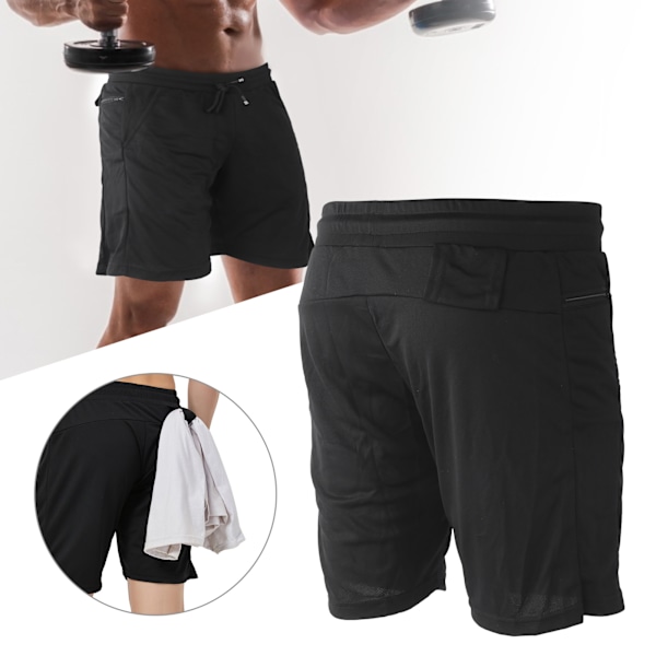 QuickDry Nylon Shorts Åndbare Aktive Performance Bukser til Træning Workout Sport (XL)