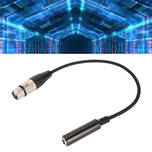 6.5mm 1/4 Inch Female to XLR Female Adapter Cable Balanced Microphone Cable Quarter Inch TS to XLR 3 Pin Interconnect Cable 11.8in