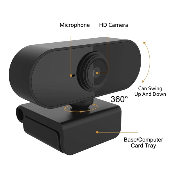 Webbkamera 1080P HD Stream Video Streaming, Aufnahme, Conferencing