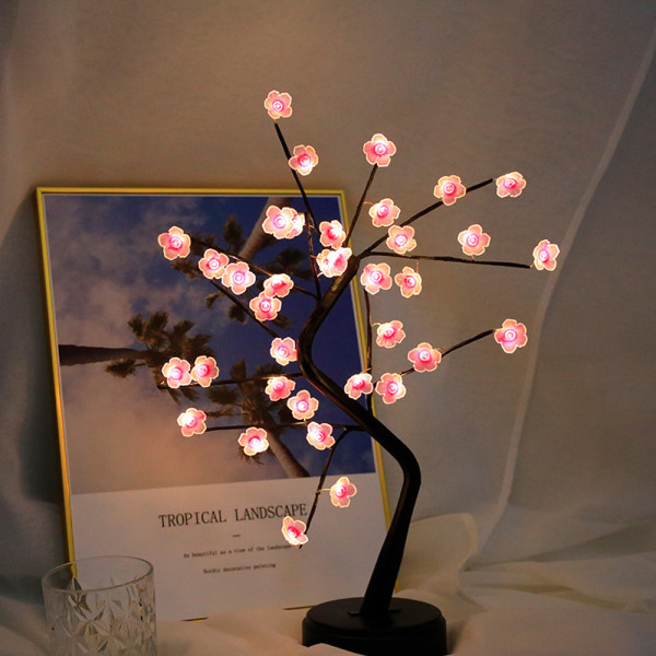 Bonsai Tree Light LED Shimmer Branches Batteri- och USB driven style 1