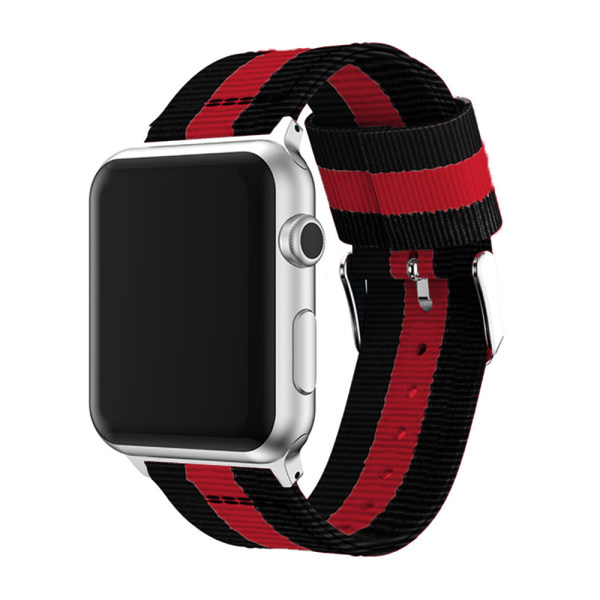 Kompatibel for Apple Watch Band, finvevd nylon justerbar