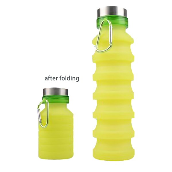 Kokoontaittuva vesipullo, uudelleen käytettävä BPA-vapaa silikoni taitettava