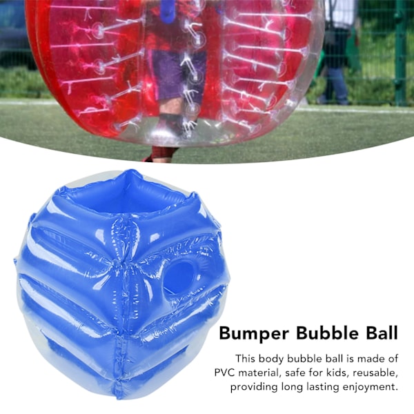 Oppustelig boblebold sikker PVC krop bumper boble hoppebold til familiesammenkomst picnic camping blå