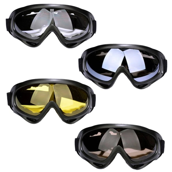 4 stk Udendørs beskyttelsesbriller, støvtætte sportsbriller til ridning