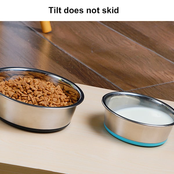 Hundskålar i rostfritt stål | Halksäker gummibotten | Perfekta mat- och vattenskålar