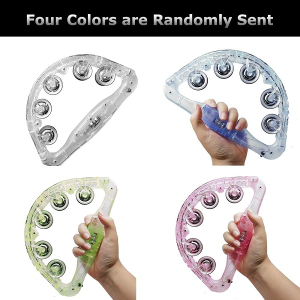 Light Up Tambourine Musical Blinkande Tambourine Handheld Percuss