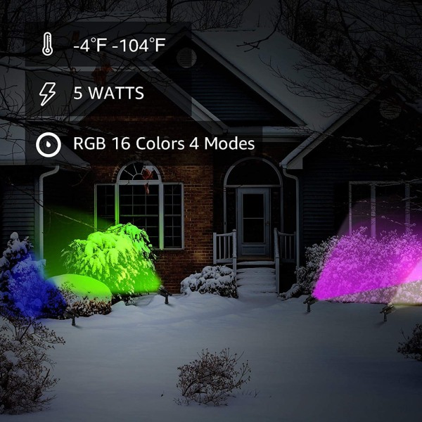 10W RGB bakkelys fargerik fjernkontroll flomlys landsca