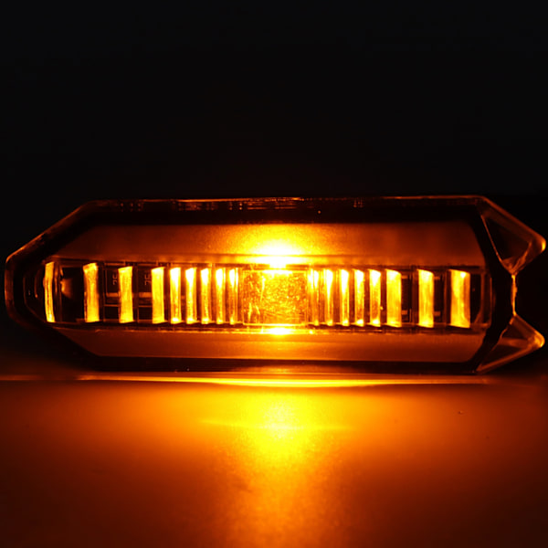 2 st 12V LED Blinkers Amber Färg Passar Kawasaki Z250 Z800 Z900 Z900RS Z1000 Transparent Lins