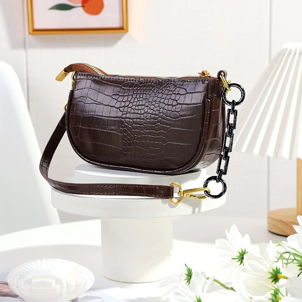 2 st Väska Strap Förlängare Väska Förlängare Kedja Avlång Form Ersättning Väska Kedja Förlängare Väska Charm för Crossbody Väska Handväska Axelväska