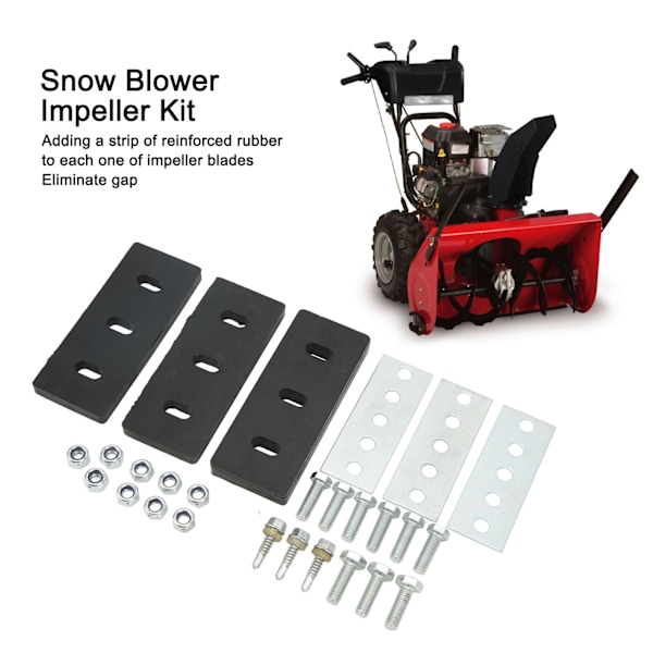 Snøfreser Impeller Kit Modifikasjon 3/8in HD 3 Blader Universal Modifiserer 2-trinns Maskin