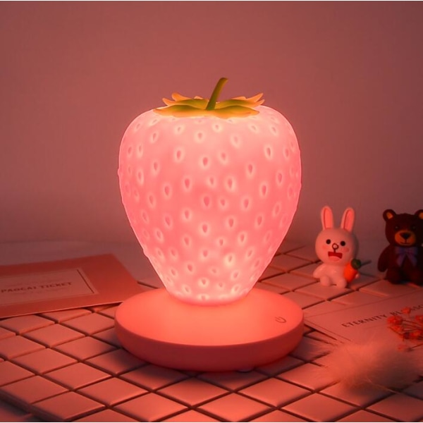 Colorsa Strawberry Lamp Nursery LED Söt nattlampa för barn ,barn