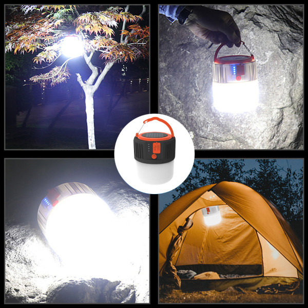 Solcellscampinglampa LED Camping Lykta Uppladdningsbar