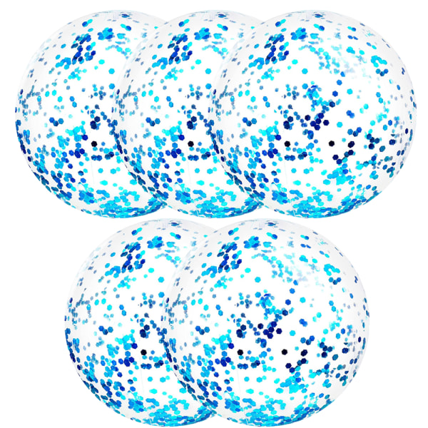 5 Pack Beach Ball Jumbo Pool Leker Baller Giant Confettis