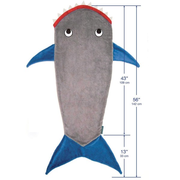 LZYMSZ Shark Tail Tæppe Havfrue Dobbelt Polar Fleece Shark
