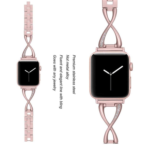 Band kompatibel for Apple Watch Band 38 mm 42 mm iwatch-bånd 38mm Rose pink