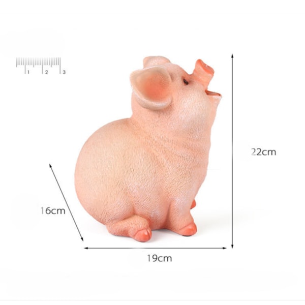 Säästöpossu Söpö sian muotoinen kolikon raharasia Pieni hartsi käteissuoja