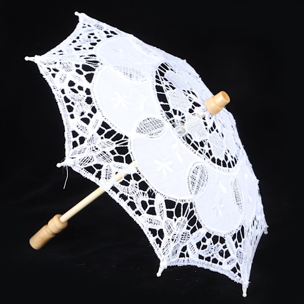 Mini Lace Umbrella Wedding Bridal Parasol Umbrella for Girl Party Decor Dancing Photography PropWhite