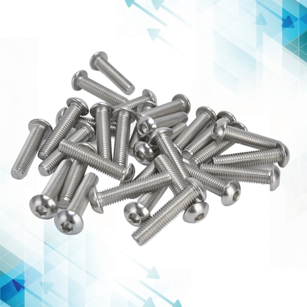 30Pcs Hex Socket Button Head Screw A2 Stainless Steel M10x1.5 Coarse Thread Set KitM10x45