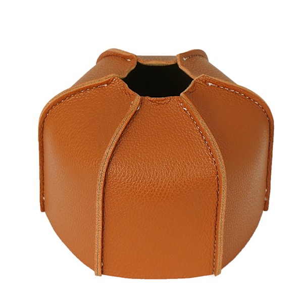 Flat Gas Tank PU Leather Sleeve Fuel Tank Protective Case Camping Stove PU Leather Cover for Outdoor 230g 1.5x9cm