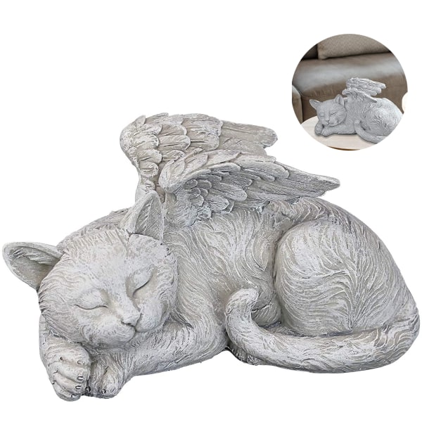 Design Toscano kattängel, gravfigur, mått: 14 x 10 x 12,5 cm