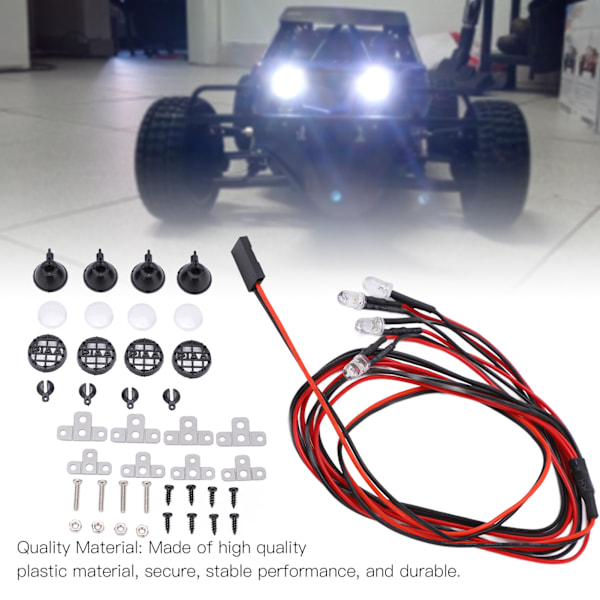 RC-auton LED-valot Spotit Päävalot Sarja Simulaatio 1/10 RC-autolle Rautakoneelle Tankille Malli B