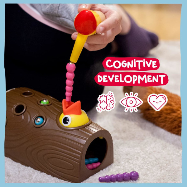 Pedagogiska Magnetiska Träleksaker Uppsättning för Barn 2 3 4 år – Barnleksaker med Färger som Utvecklar Kognitiva & Känslomässiga Förmågor