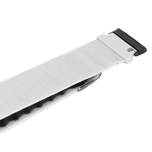 Stretch Woven Nylon Smartwatch Band Rem Strop Tilbehør Passer til Fitbit Versa 4 3 Sense 2 Hvit og Svart