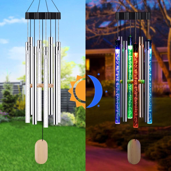 Solar Wind Chimes Light Outdoor, Memorial Wind Chimes med