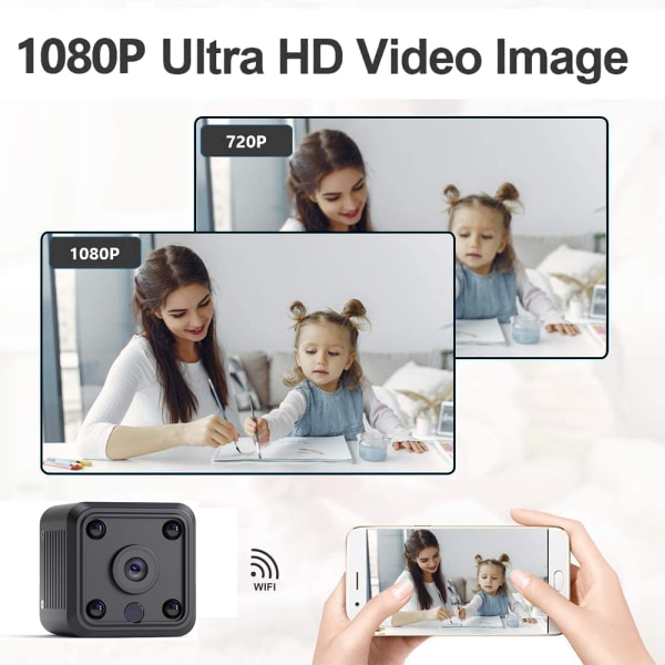 Mini-Kamera-Mini tragbares WiFi Full HD Nanny Tierheim