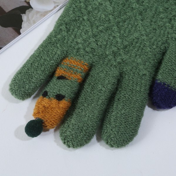 Pekskärm vinter stickade handskar Varm pekskärm