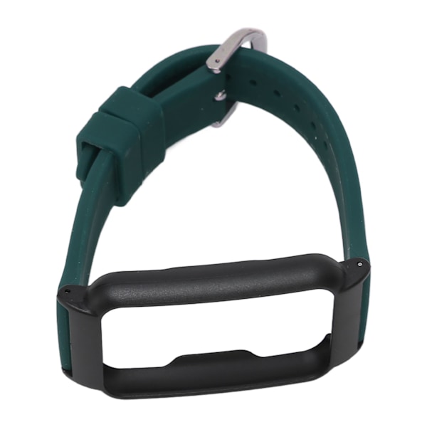 Klokkearmbånd med etui erstatning silikon armbånd armbåndsur tilbehør for Oppo Free Blackish Green