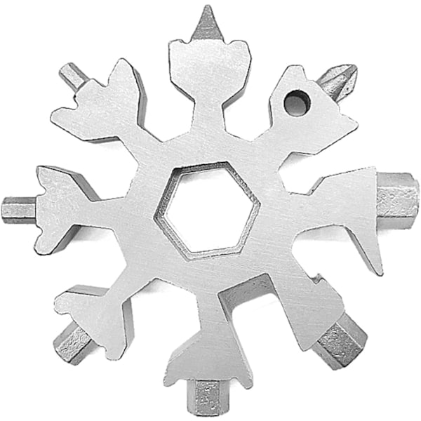 18-in-1 Snowflake Multi-Tool Stainless Steel Keychain Multi-Tool Combination Bottle Opener Incredible Tool Christmas Gift